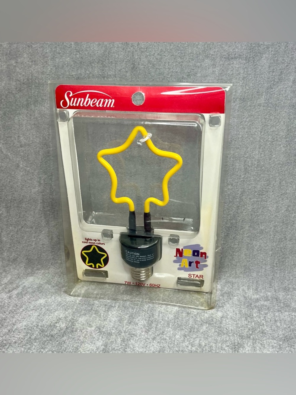 Sunbeam Yellow Star Neon Accent Bulb Vintage